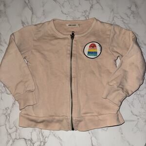 Bobo Choses Girls Pink Full Zip Graphic Top Long Sleeve 4-5 Petite Monster Spain